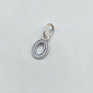 Pandora Sparkling Number 0 or Letter O Dangle Charm